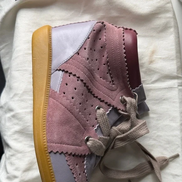Isabel Marant Pink and Purple wedge Sneakers - Picture 8 of 12
